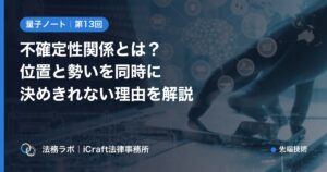 不確定性関係とは？位置と勢いを同時に決めきれない理由を解説（法務ラボ｜iCraft法律事務所）